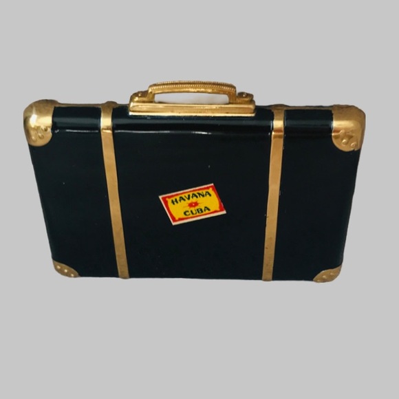 PATPEND Stamp 1940’s Miniature Suitcase Powder Compacts - Picture 9 of 11